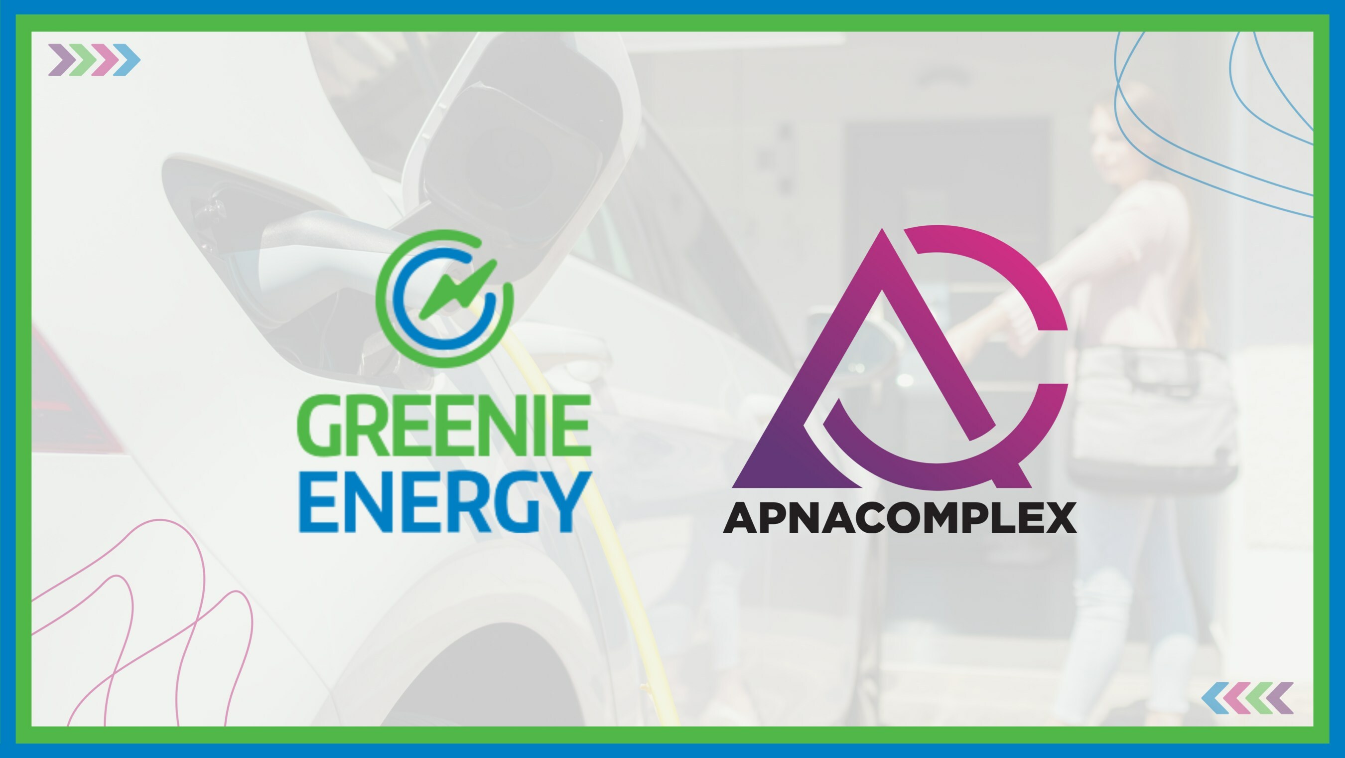 ApnaComplex and Greenie Energy have joined forces to drive EV adoption in Gated Communities in India. Graphic: Greenie Energy ApnaComplex and Greenie Energy have joined forces to drive EV adoption in Gated Communities in India. Graphic: Greenie Energy