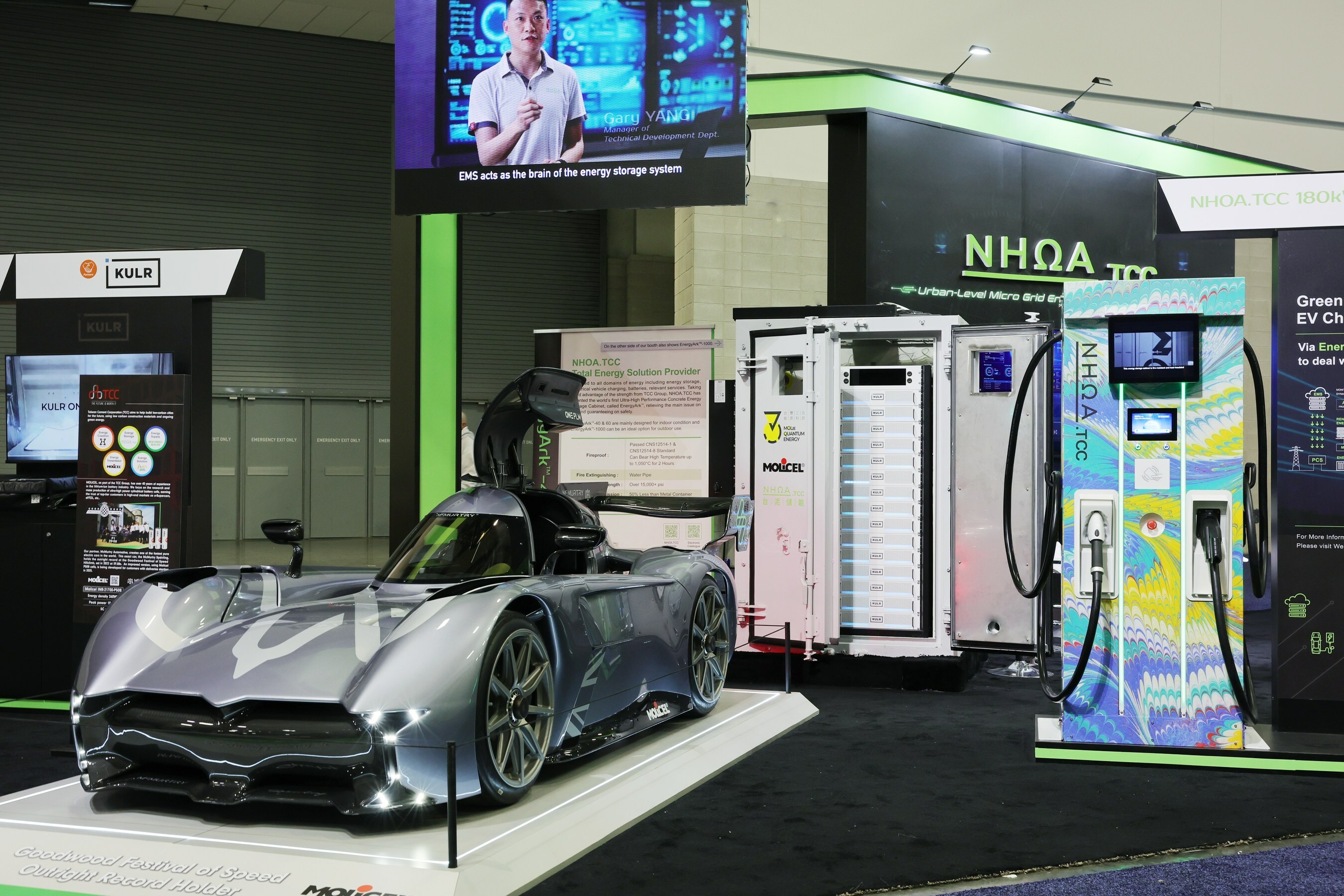 NHOA.TCC made its debut at CES 2024, showcasing the remarkable Energy Storage with EV Charging Station and Stable Power Grid Structure, based on the novel fireproof and fire extinguishing EnergyArk, and displaying the McMurtry Spéirling electric racing car, powered by Molicel's ultra-high-power lithium battery. Photo: NHOA.TCC NHOA.TCC made its debut at CES 2024, showcasing the remarkable Energy Storage with EV Charging Station and Stable Power Grid Structure, based on the novel fireproof and fire extinguishing EnergyArk, and displaying the McMurtry Spéirling electric racing car, powered by Molicel's ultra-high-power lithium battery. Photo: NHOA.TCC